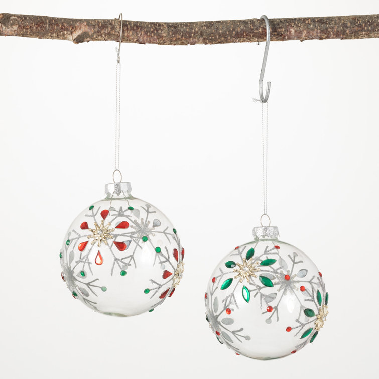 The Holiday Aisle® Wellfleet Glass Christmas Ball Ornament Wayfair